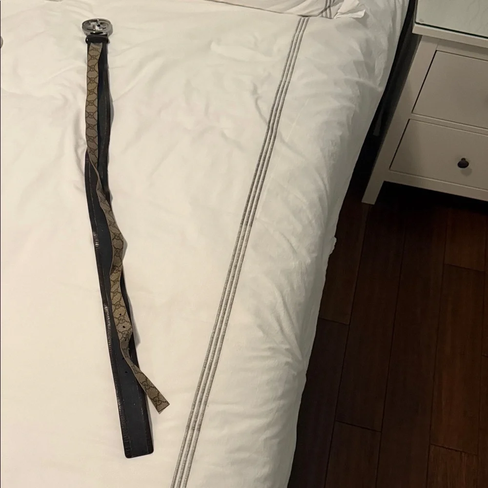 Used Gucci Brown GG Emblem Belt - Picture 2 of 6